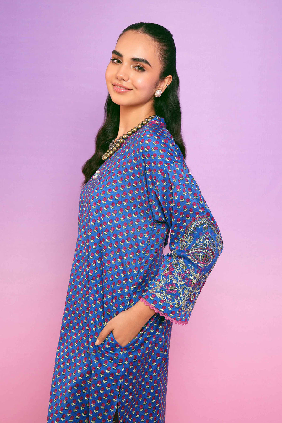 Nishat Festive Eid Embroidered Lawn Unstitched 2Pc Suit - 42401281