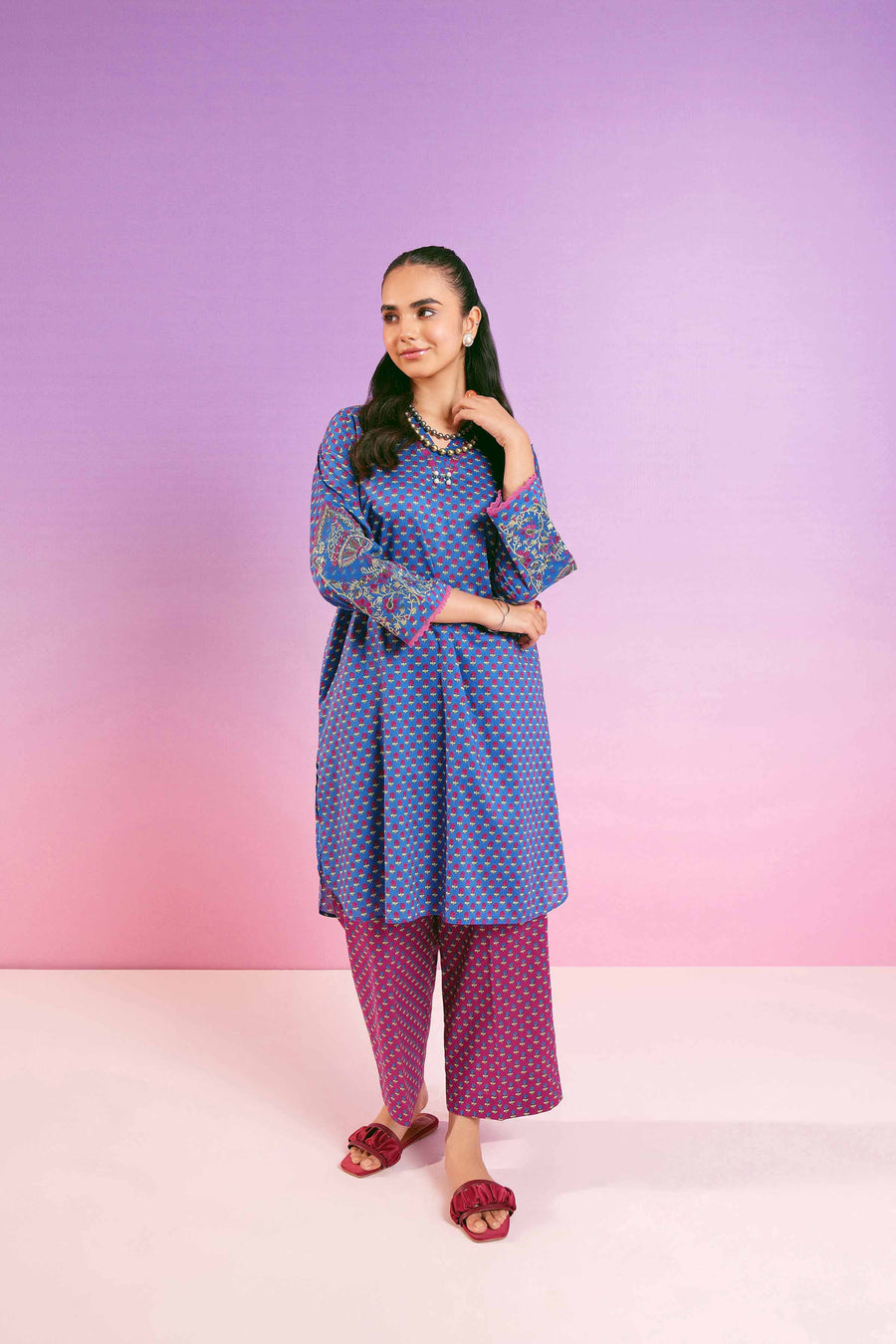 Nishat Festive Eid Embroidered Lawn Unstitched 2Pc Suit - 42401281