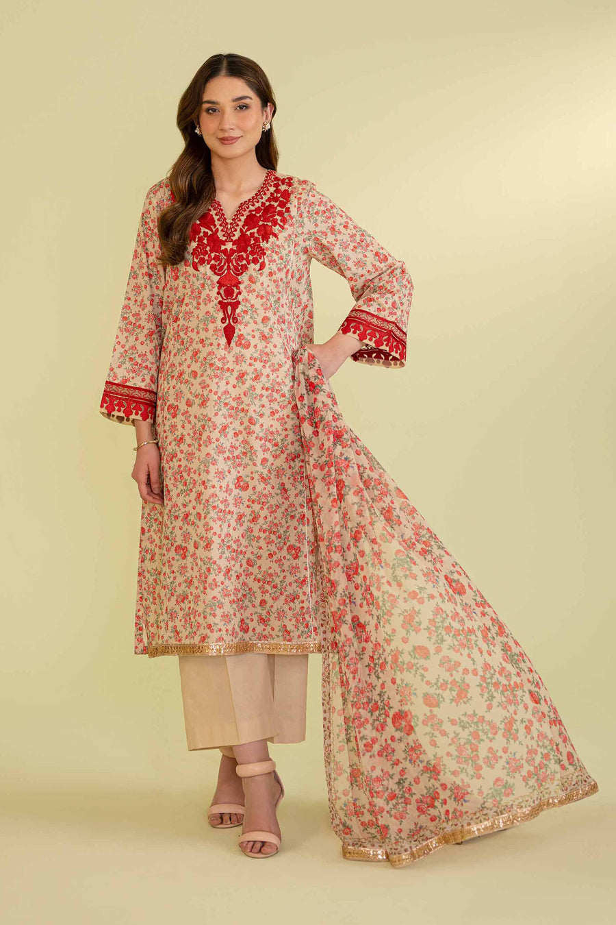 Nishat Festive Eid Embroidered Lawn Unstitched 2Pc Suit - 42401298