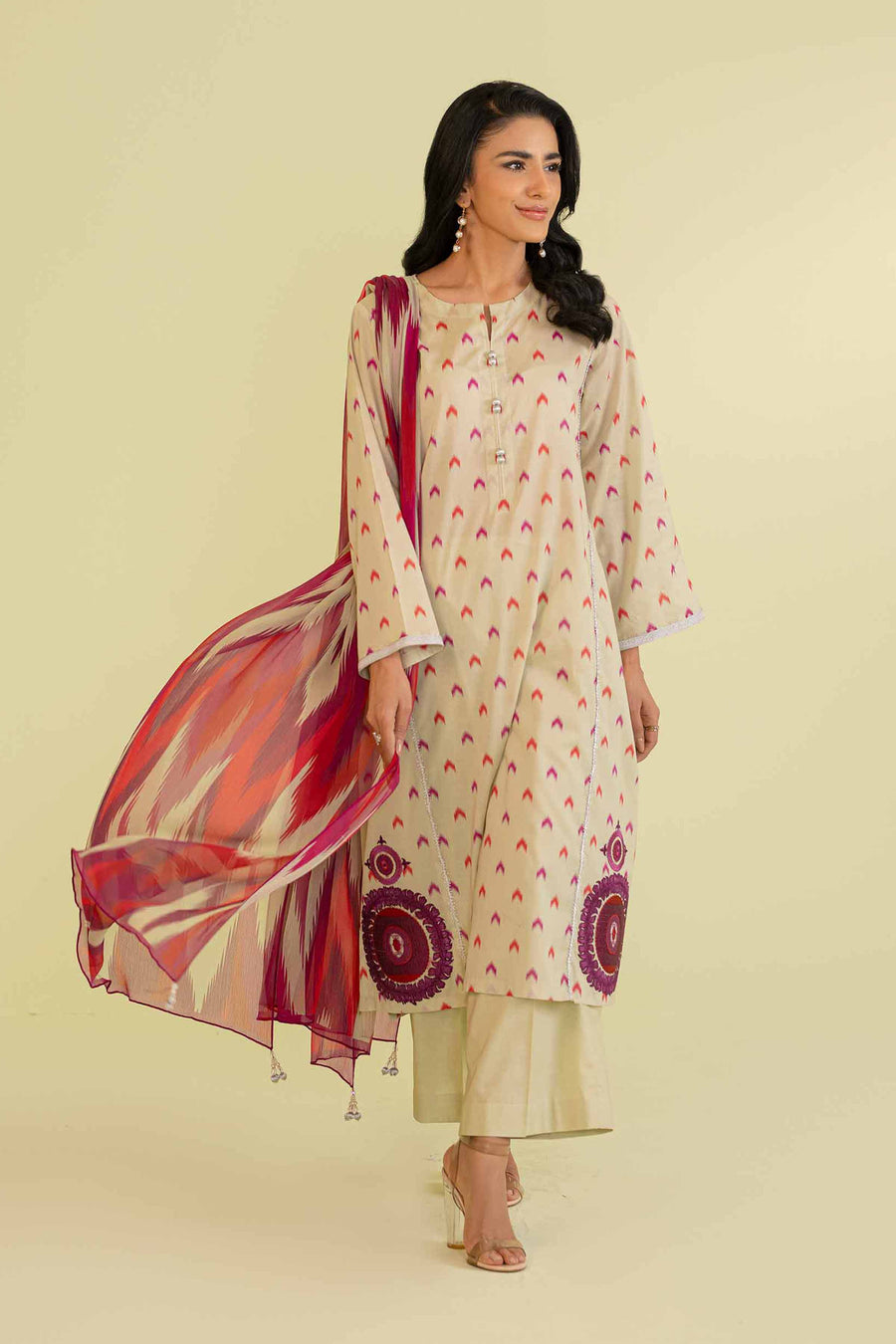 Nishat Festive Eid Embroidered Lawn Unstitched 2Pc Suit - 42401305