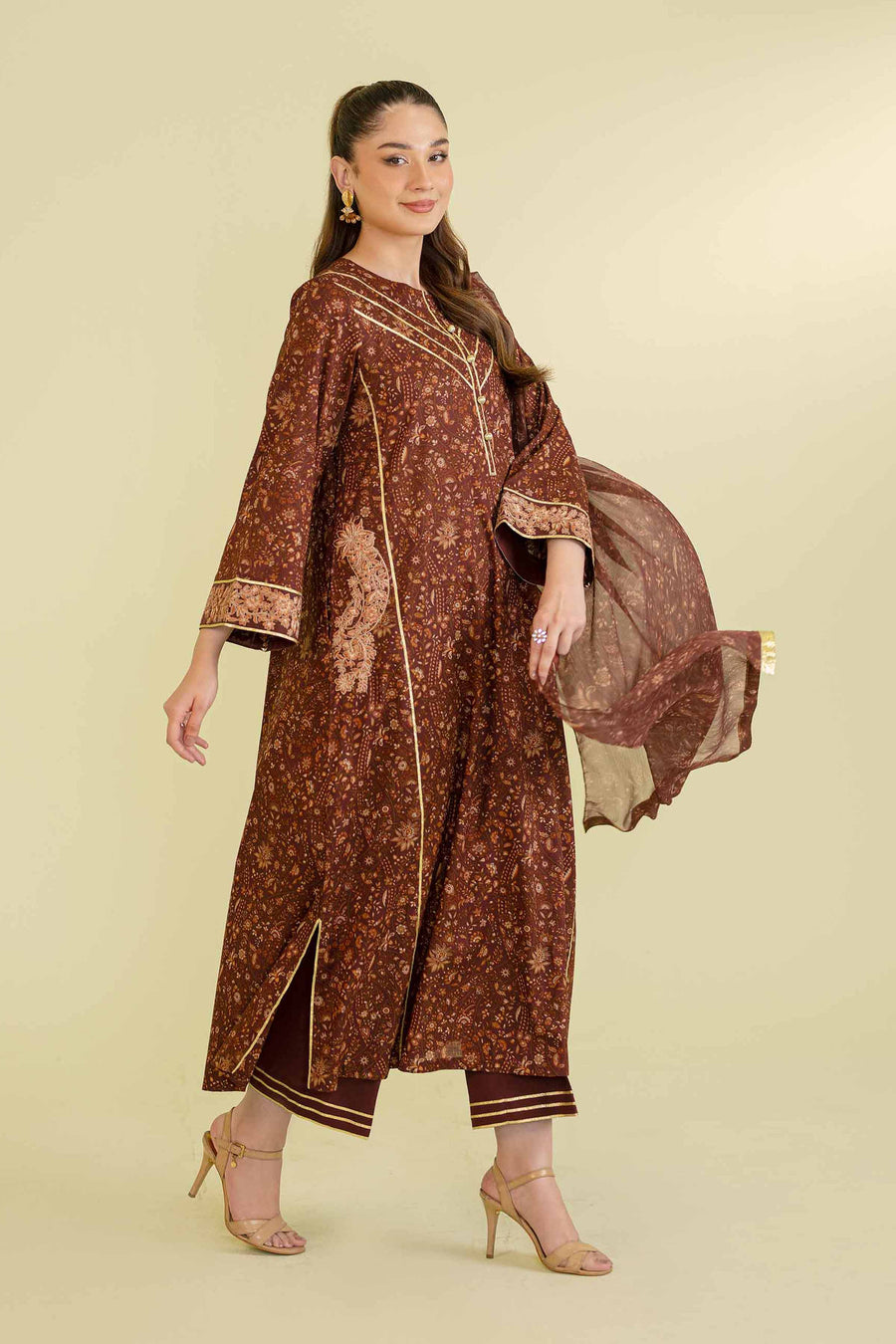 Nishat Festive Eid Embroidered Lawn Unstitched 2Pc Suit - 42401306