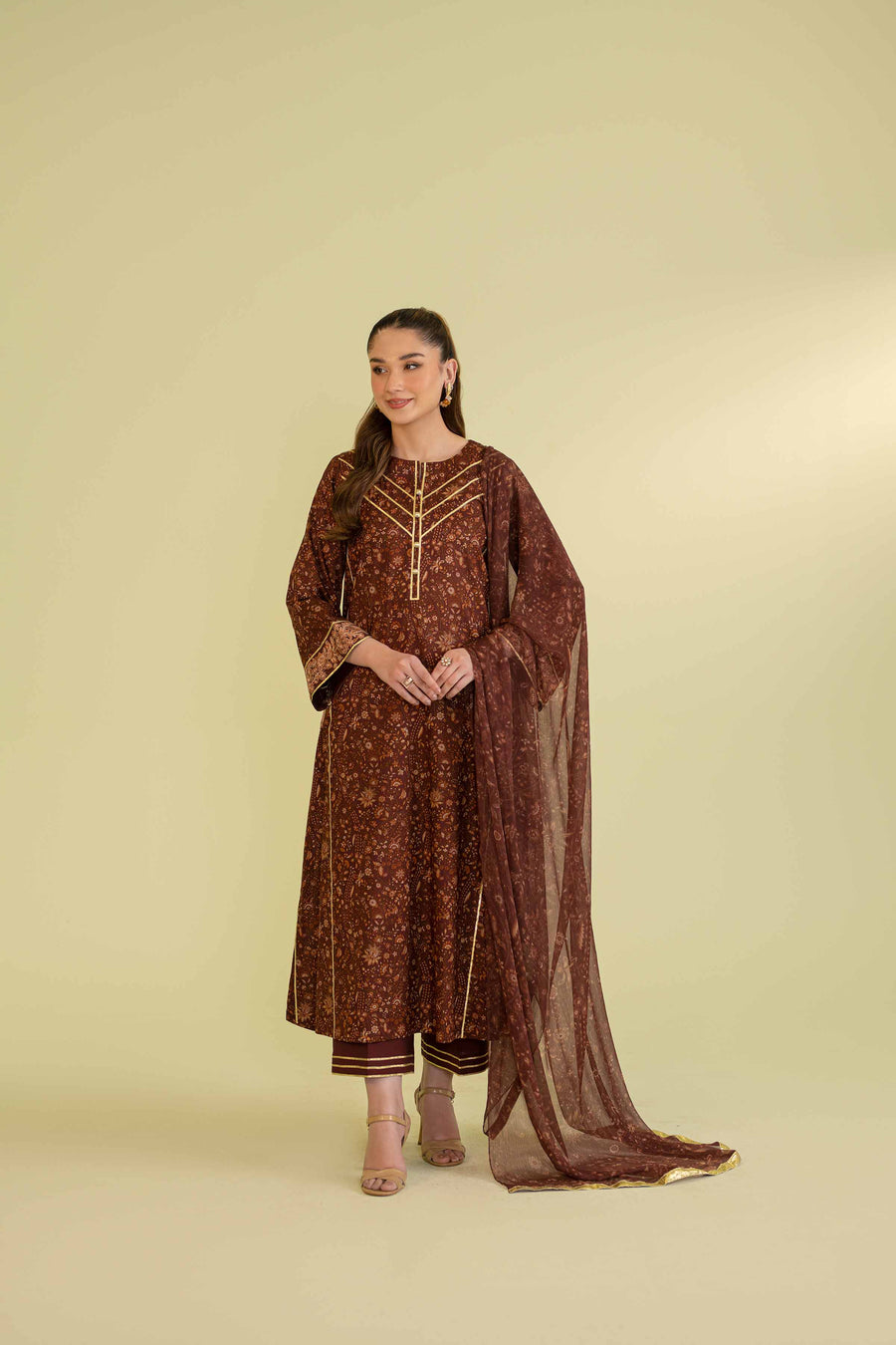 Nishat Festive Eid Embroidered Lawn Unstitched 2Pc Suit - 42401306