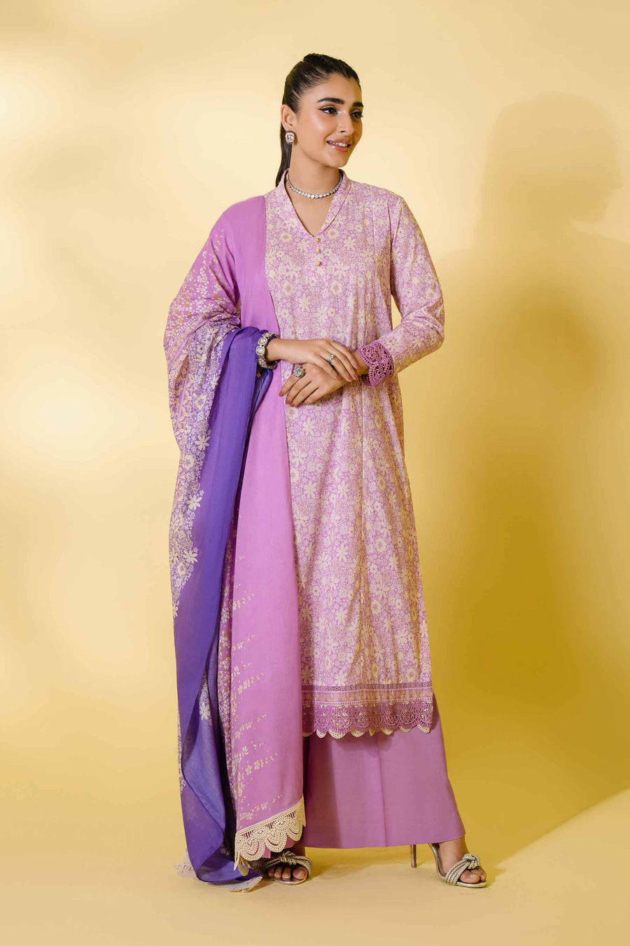 Nishat Festive Eid Printed Lawn Unstitched 3Pc Suit - 42401320