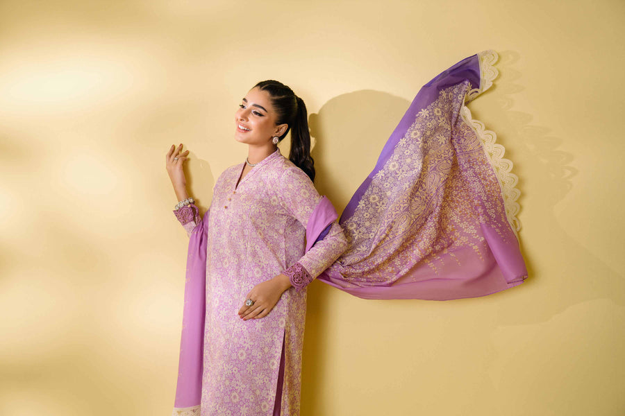 Nishat Festive Eid Printed Lawn Unstitched 3Pc Suit - 42401320