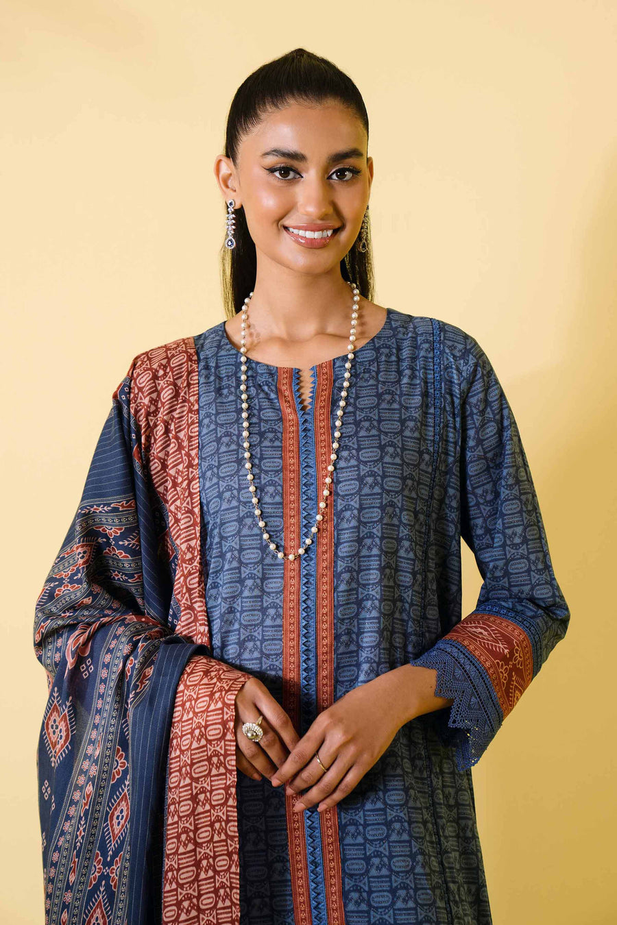 Nishat Festive Eid Printed Lawn Unstitched 3Pc Suit - 42401324