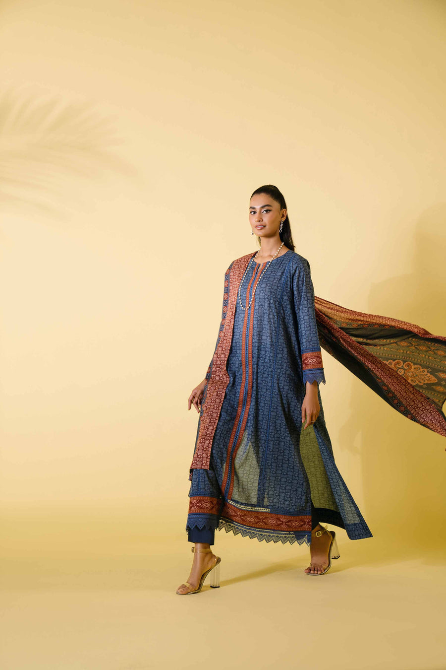 Nishat Festive Eid Printed Lawn Unstitched 3Pc Suit - 42401324