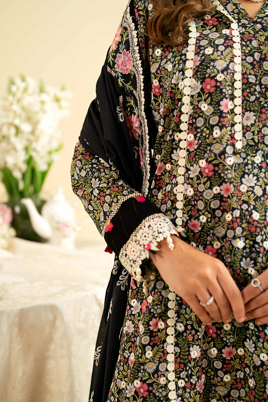 Nishat Festive Eid Embroidered Swiss Lawn Unstitched 3Pc Suit - 42401328