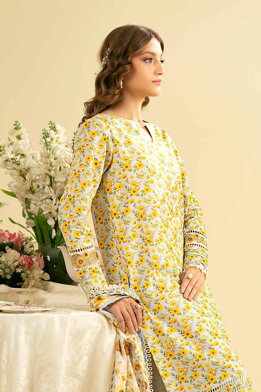 Nishat Festive Eid Embroidered Swiss Lawn Unstitched 3Pc Suit - 42401331