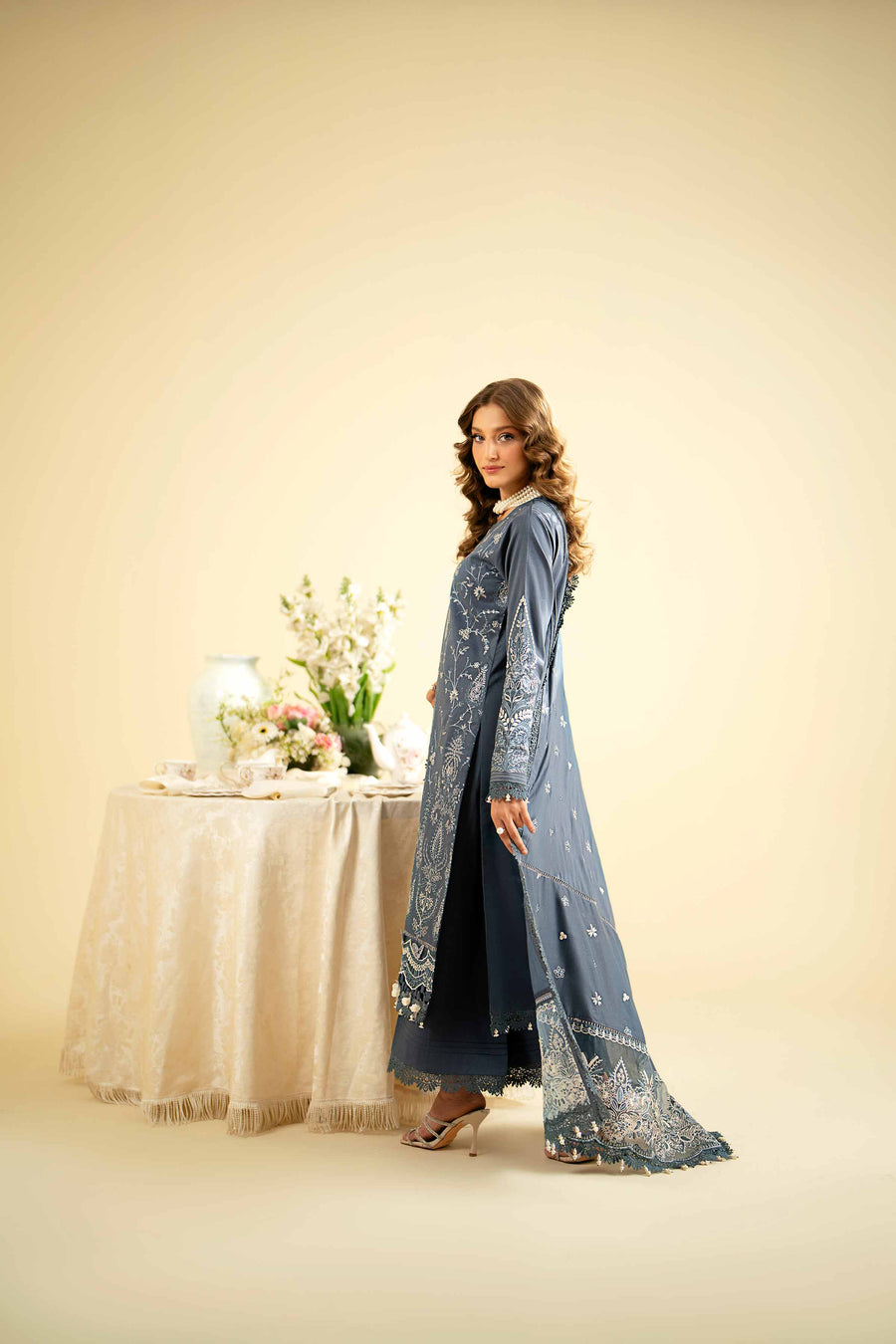 Nishat Festive Eid Embroidered Swiss Lawn Unstitched 3Pc Suit - 42401334