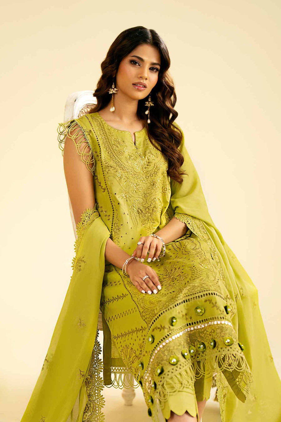 Nishat Festive Eid Embroidered Swiss Lawn Unstitched 3Pc Suit - 42401336
