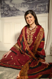 Nishat Festive Eid Embroidered Cambric Unstitched 3Pc Suit - 42401339