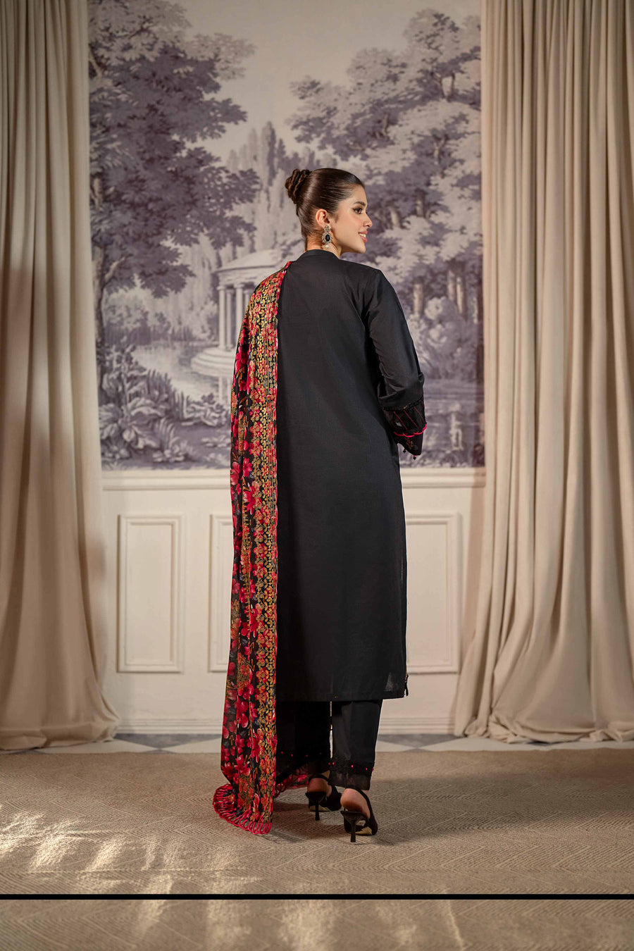 Nishat Festive Eid Embroidered Cambric Unstitched 3Pc Suit - 42401340