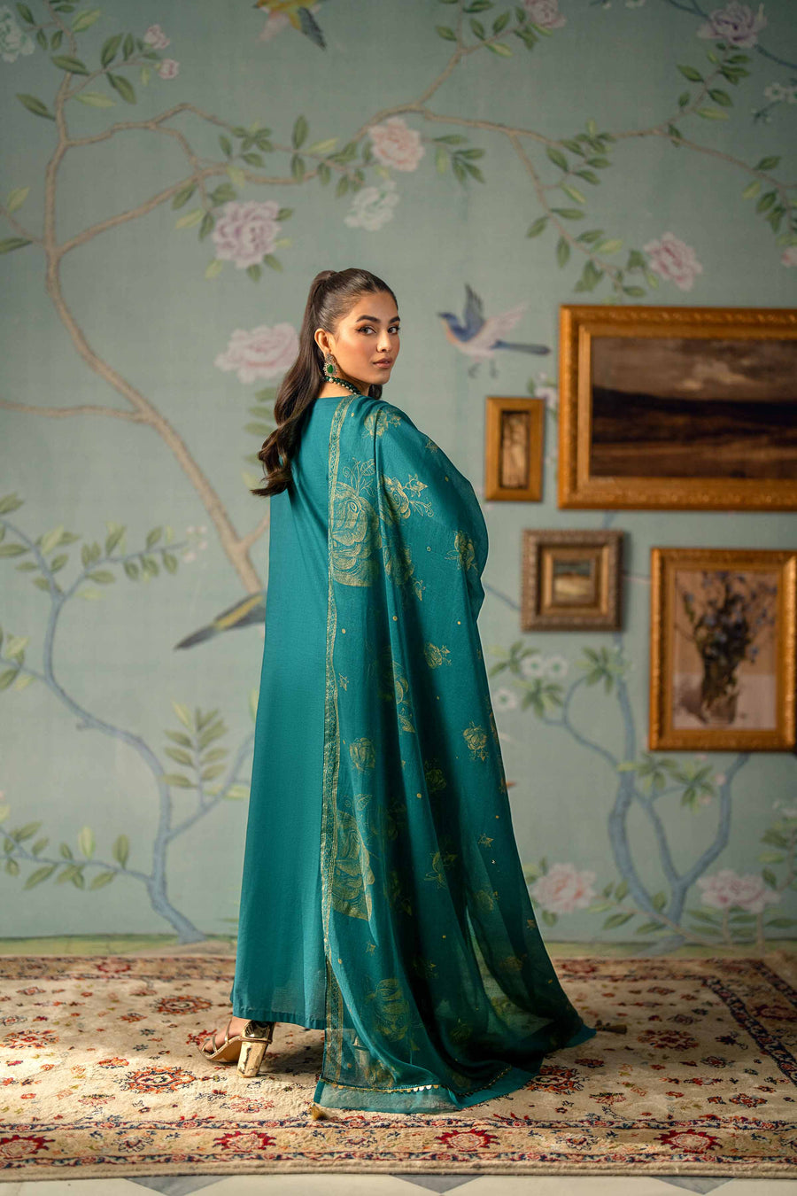 Nishat Festive Eid Embroidered Cambric Unstitched 3Pc Suit - 42401342
