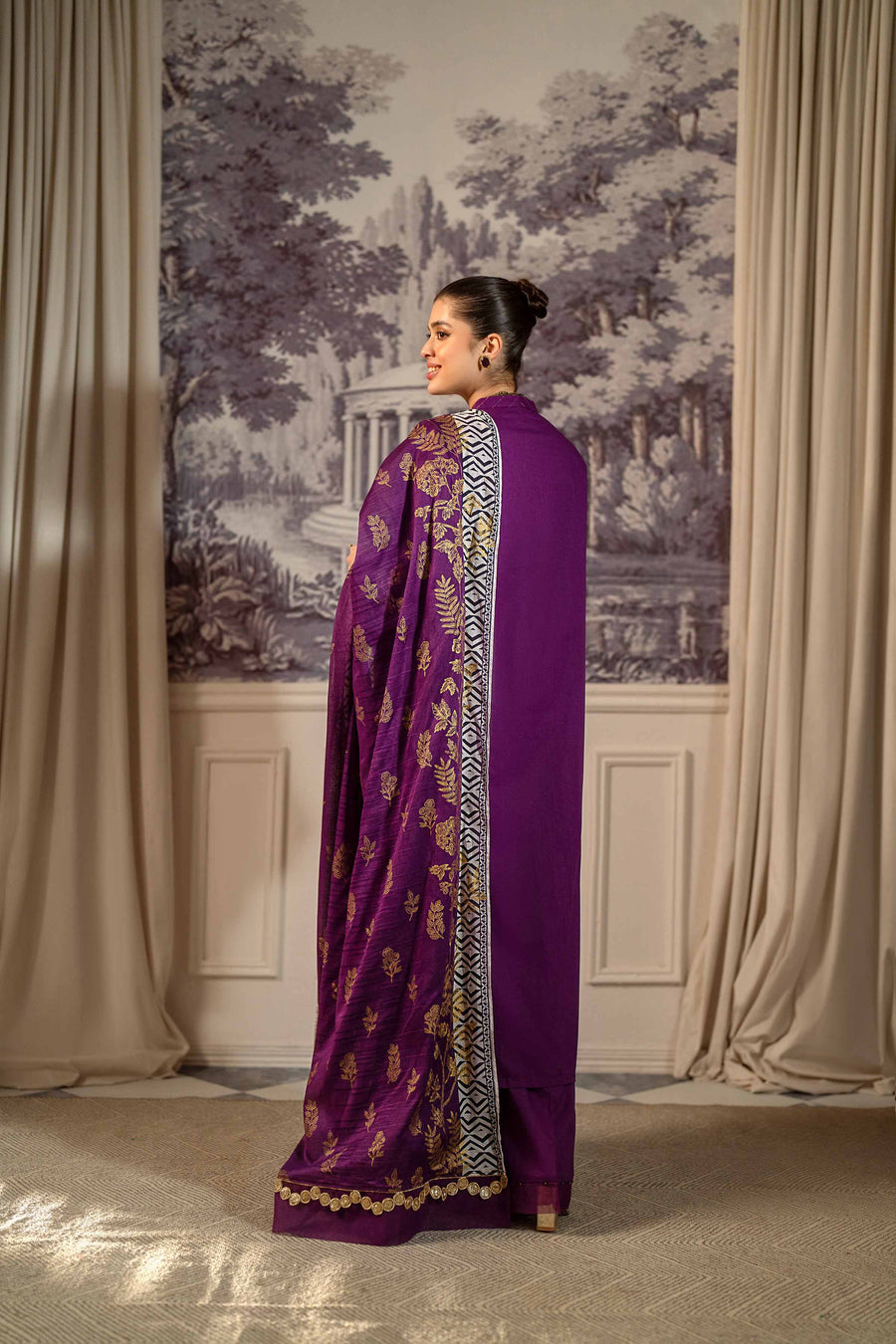 Nishat Festive Eid Embroidered Cambric Unstitched 3Pc Suit - 42401346