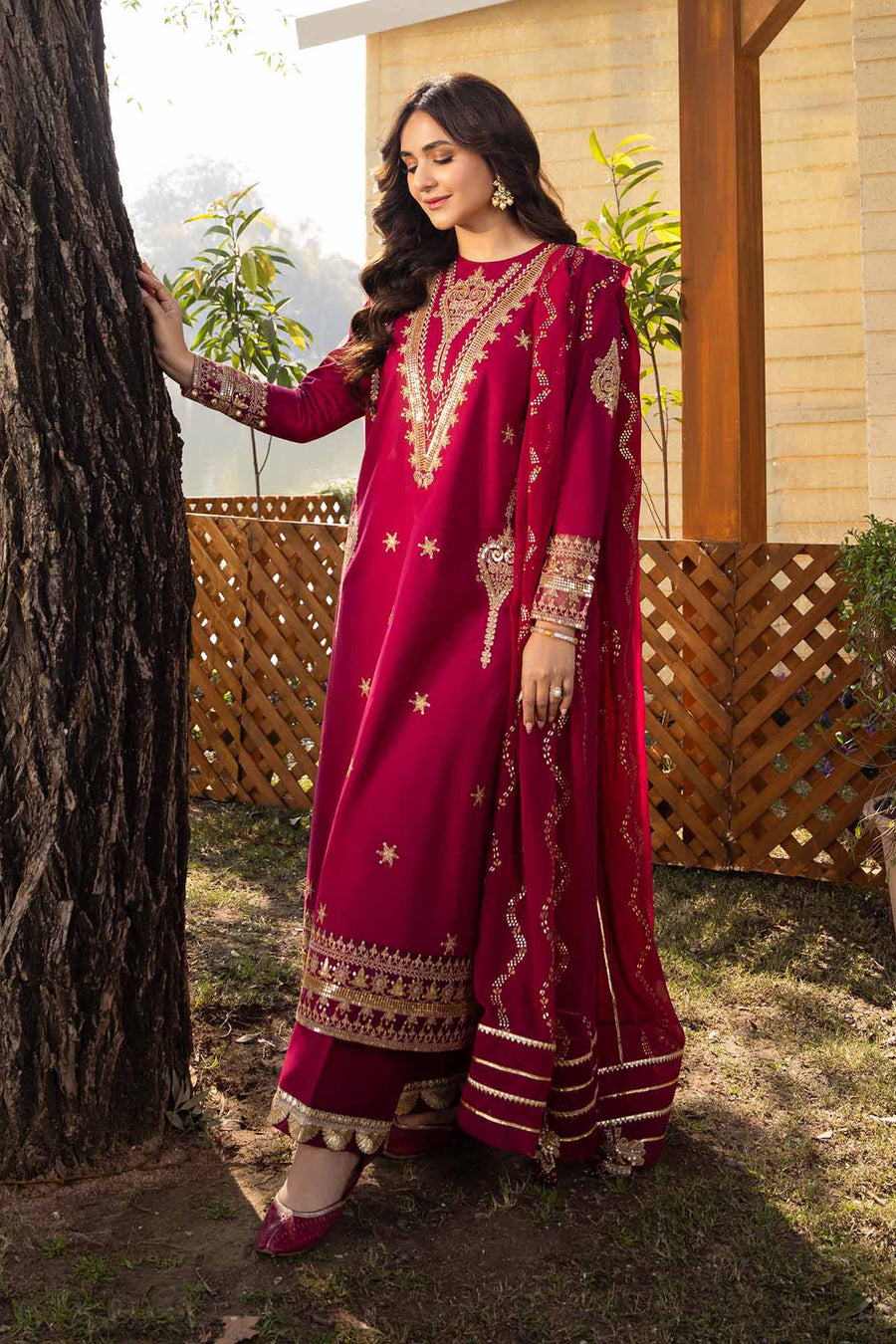 Nishat Festive Eid Embroidered Cambric Unstitched 3Pc Suit - 42401348