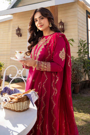 Nishat Festive Eid Embroidered Cambric Unstitched 3Pc Suit - 42401348