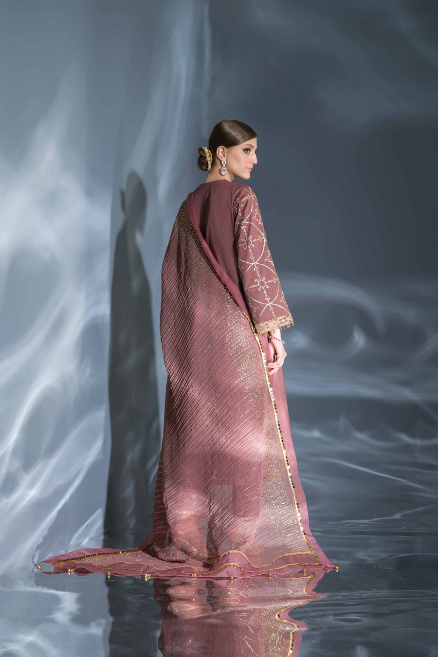 Nishat Festive Eid Embroidered Cambric Unstitched 3Pc Suit - 42401350