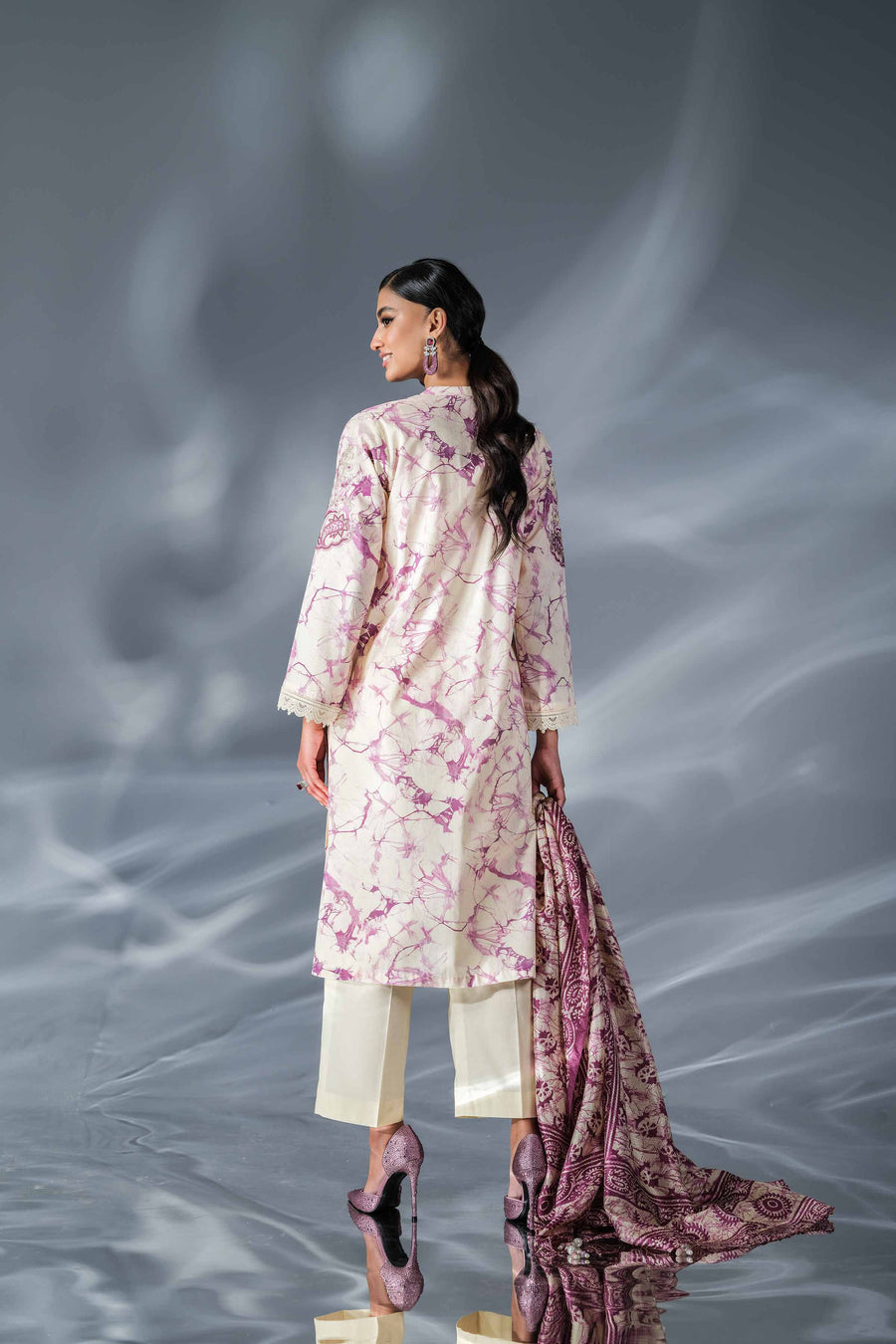 Nishat Festive Eid Embroidered Cambric Unstitched 3Pc Suit - 42401357