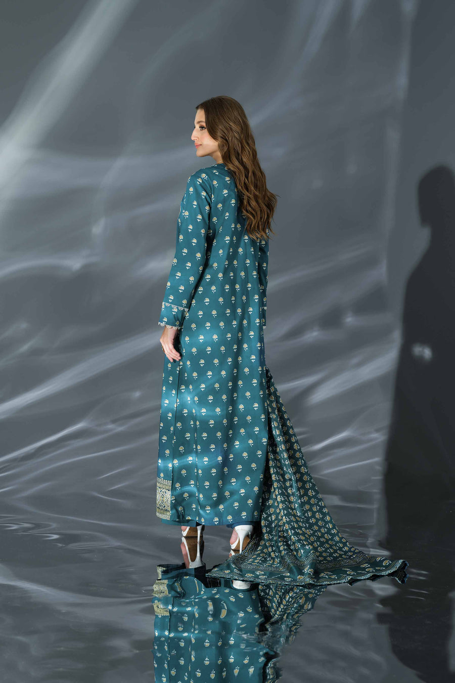 Nishat Festive Eid Embroidered Cambric Unstitched 3Pc Suit - 42401360