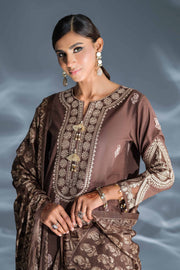 Nishat Festive Eid Embroidered Cambric Unstitched 3Pc Suit - 42401363