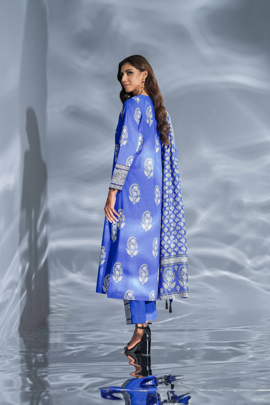 Nishat Festive Eid Embroidered Cambric Unstitched 3Pc Suit - 42401366