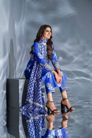 Nishat Festive Eid Embroidered Cambric Unstitched 3Pc Suit - 42401366