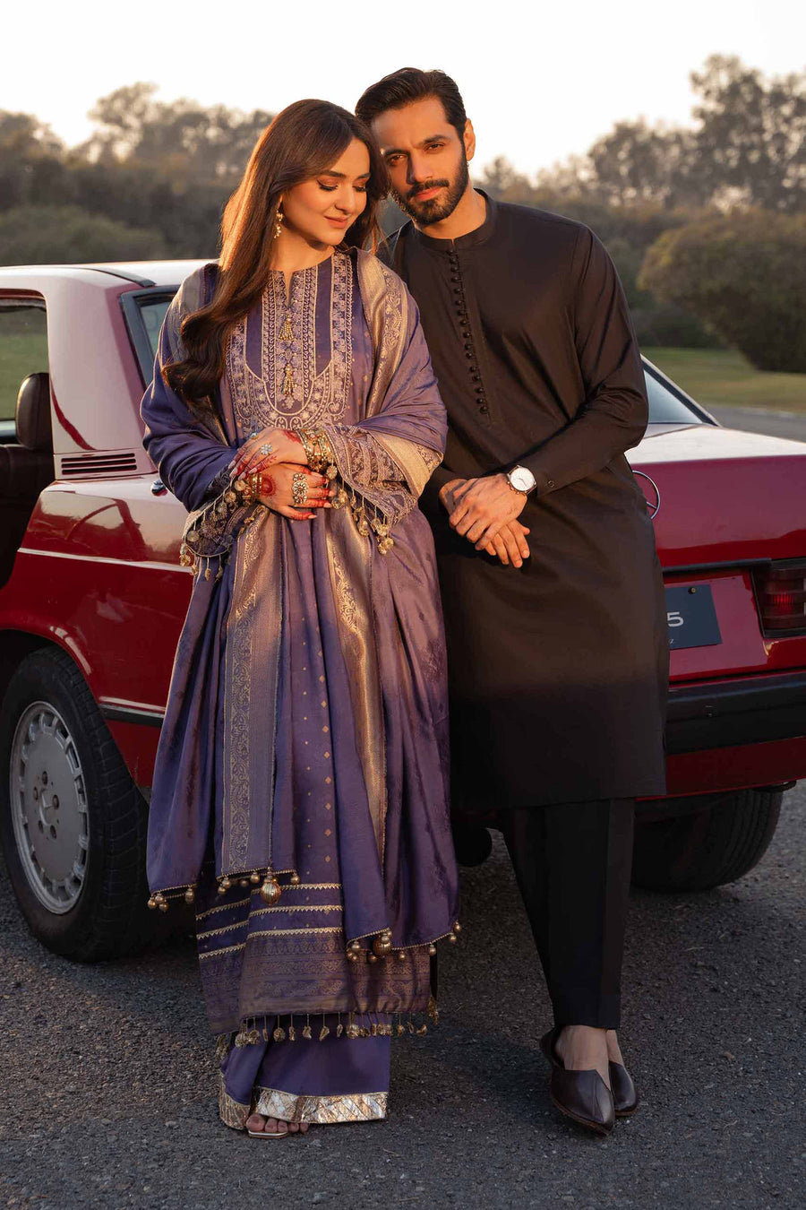 Nishat Festive Eid Embroidered Sateen Unstitched 3Pc Suit - 42401369