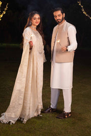 Nishat Festive Eid Embroidered Sateen Unstitched 3Pc Suit - 42401372