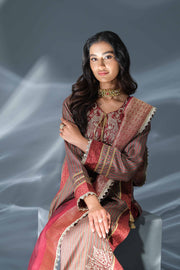 Nishat Festive Eid Embroidered Sateen Unstitched 3Pc Suit - 42401374