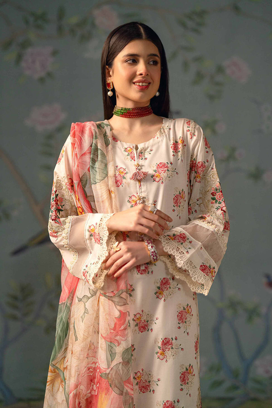 Nishat Festive Eid Embroidered Lawn Unstitched 3Pc Suit - 42401377