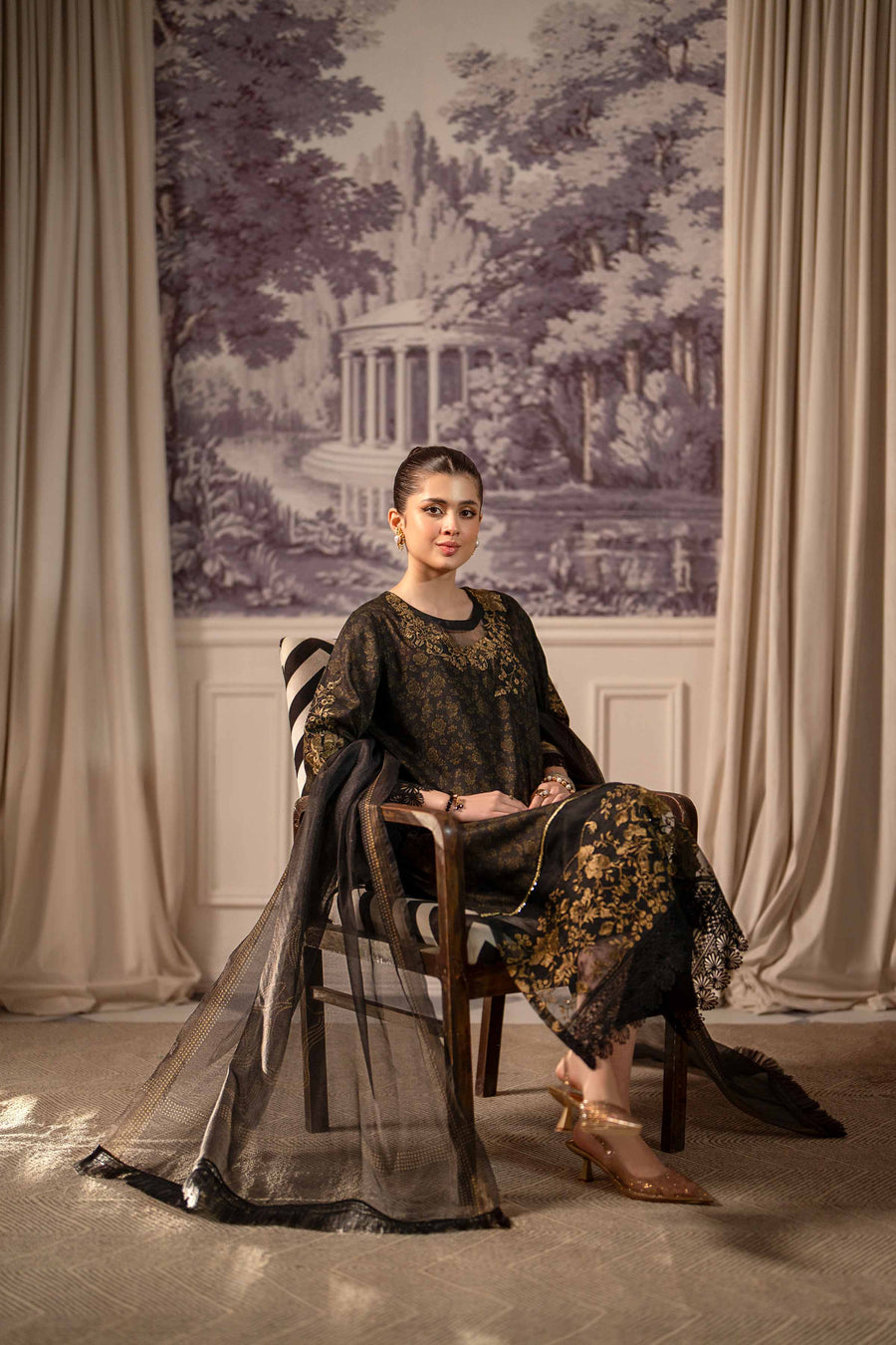 Nishat Festive Eid Embroidered Lawn Unstitched 3Pc Suit - 42401384