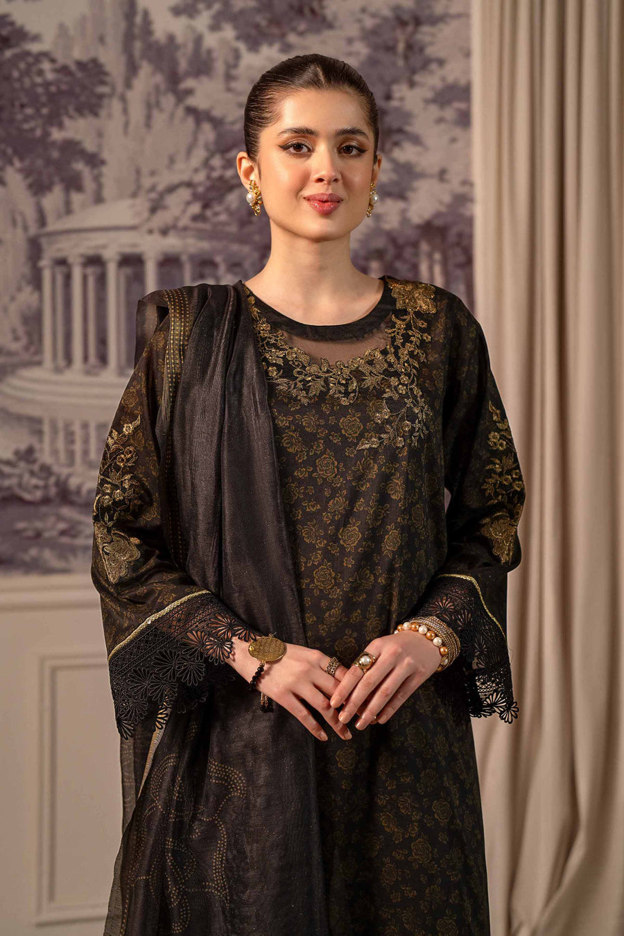 Nishat Festive Eid Embroidered Lawn Unstitched 3Pc Suit - 42401384