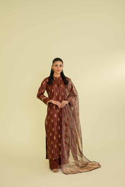 Nishat Festive Eid Embroidered Lawn Unstitched 3Pc Suit - 42401387