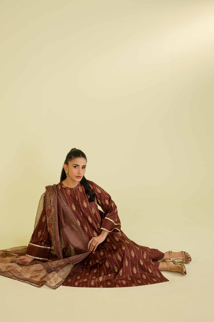 Nishat Festive Eid Embroidered Lawn Unstitched 3Pc Suit - 42401387