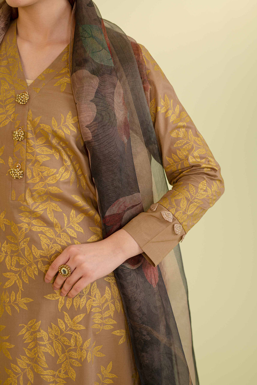 Nishat Festive Eid Embroidered Lawn Unstitched 3Pc Suit - 42401389