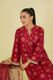 Nishat Festive Eid Embroidered Lawn Unstitched 3Pc Suit - 42401390