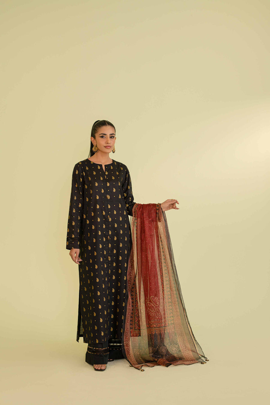Nishat Festive Eid Embroidered Lawn Unstitched 3Pc Suit - 42401391