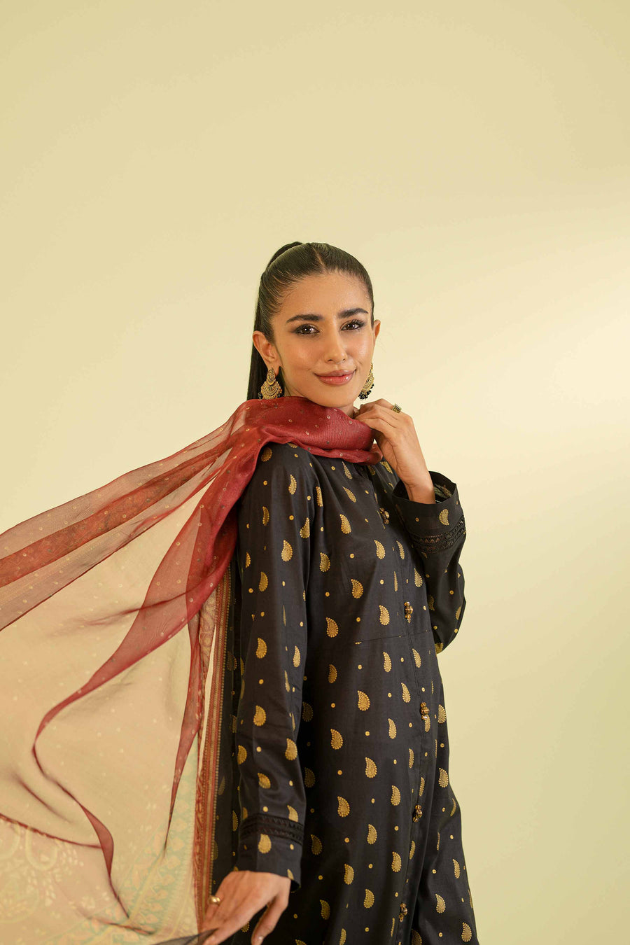 Nishat Festive Eid Embroidered Lawn Unstitched 3Pc Suit - 42401391