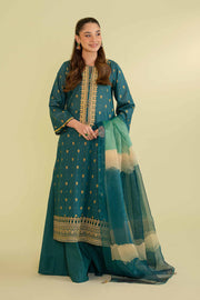 Nishat Festive Eid Embroidered Lawn Unstitched 3Pc Suit - 42401393