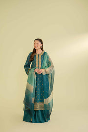 Nishat Festive Eid Embroidered Lawn Unstitched 3Pc Suit - 42401393