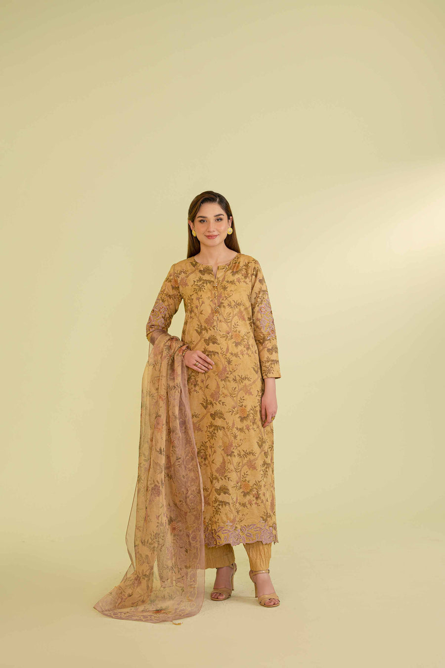 Nishat Festive Eid Embroidered Lawn Unstitched 3Pc Suit - 42401394