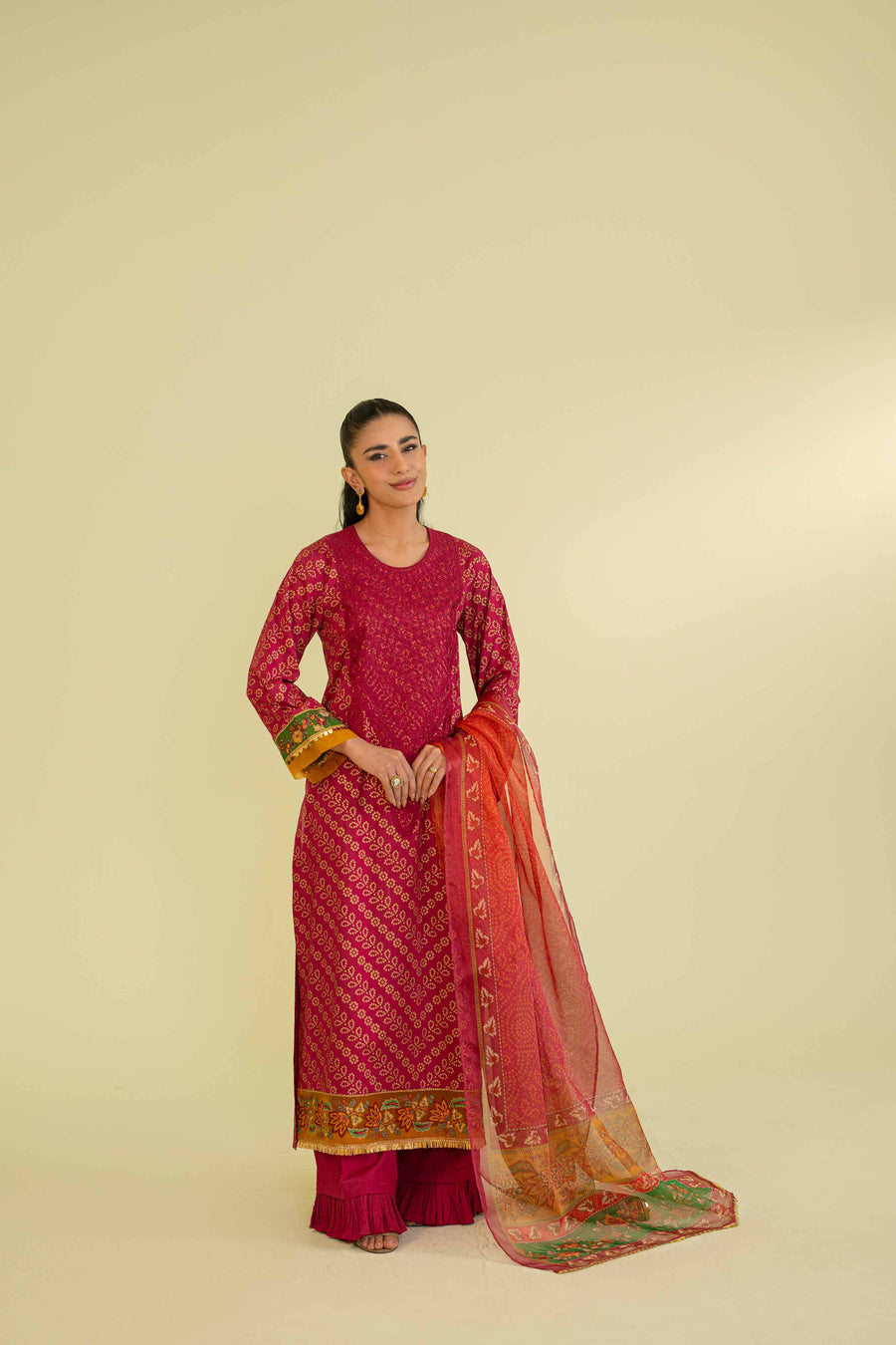 Nishat Festive Eid Embroidered Lawn Unstitched 3Pc Suit - 42401396