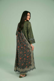 Nishat Festive Eid Embroidered Lawn Unstitched 3Pc Suit - 42401397