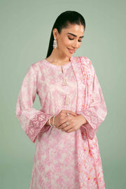 Nishat Festive Eid Embroidered Lawn Unstitched 3Pc Suit - 42401398