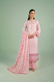 Nishat Festive Eid Embroidered Lawn Unstitched 3Pc Suit - 42401398