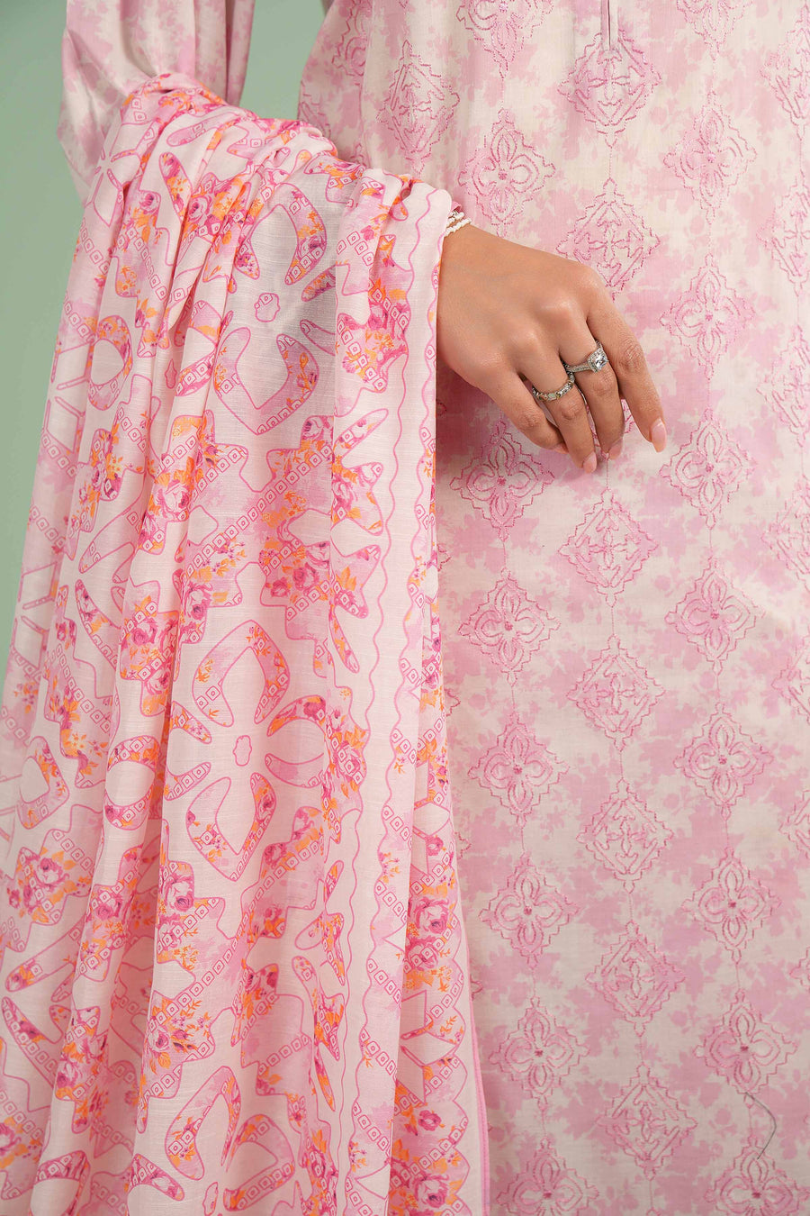 Nishat Festive Eid Embroidered Lawn Unstitched 3Pc Suit - 42401398
