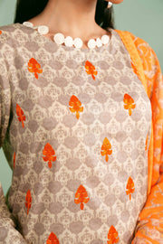Nishat Festive Eid Embroidered Lawn Unstitched 3Pc Suit - 42401402