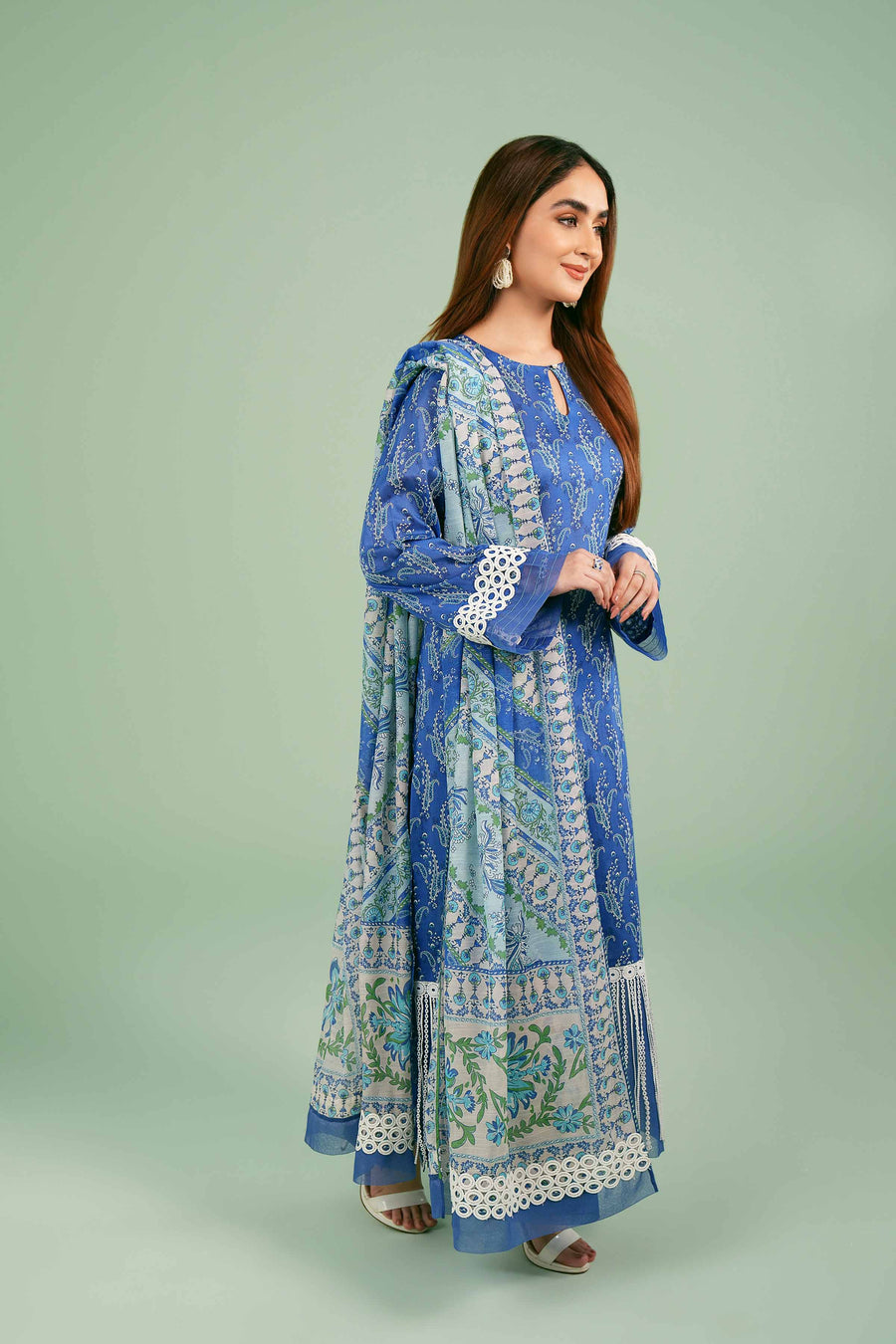Nishat Festive Eid Printed Lawn Unstitched 3Pc Suit - 42401412
