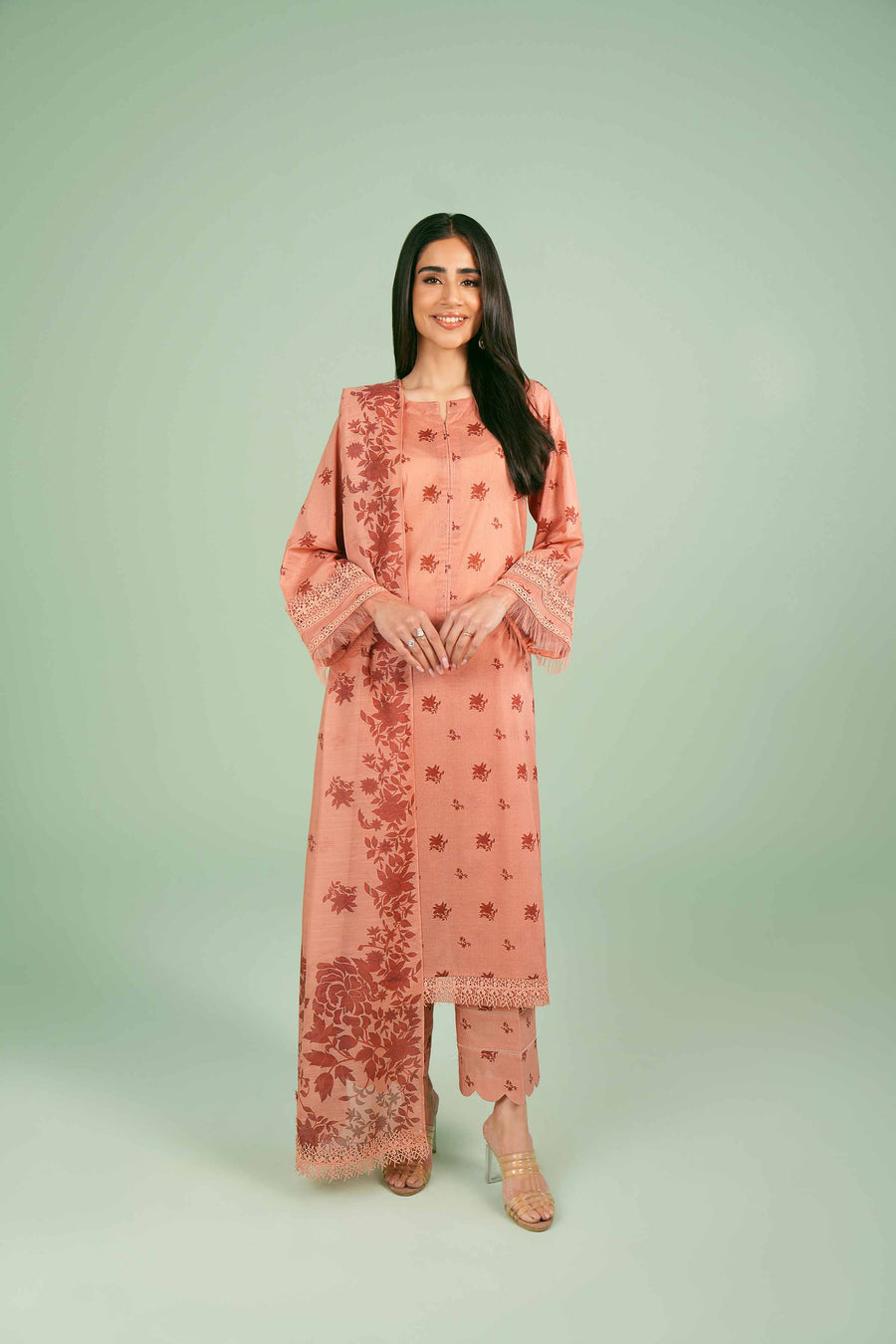 Nishat Festive Eid Printed Lawn Unstitched 3Pc Suit - 42401413