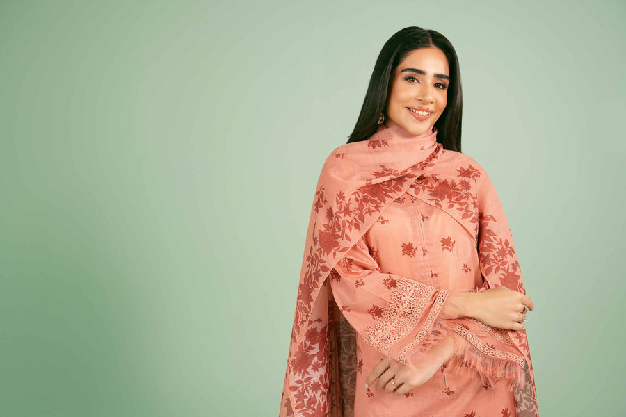 Nishat Festive Eid Printed Lawn Unstitched 3Pc Suit - 42401413